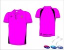 Lincolnshire Hockey Umpires Style Men's Pink Black Polo Shirt